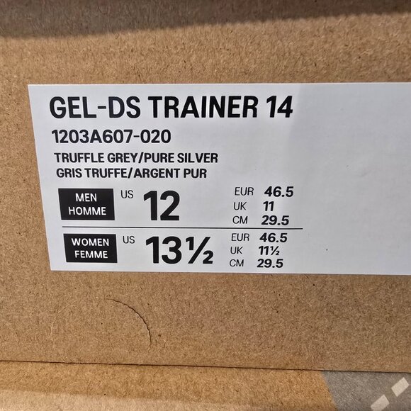 Asics Gel-DS Trainer 14 Truffle Grey 1203A607-020 Men's Size 12 NEW HTF Trainer - Picture 9 of 14